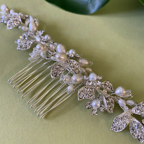 Diamante Pearl Comb