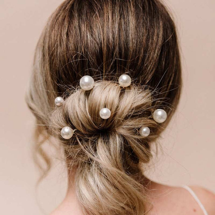 Set of 6 Pearl Hair Pins