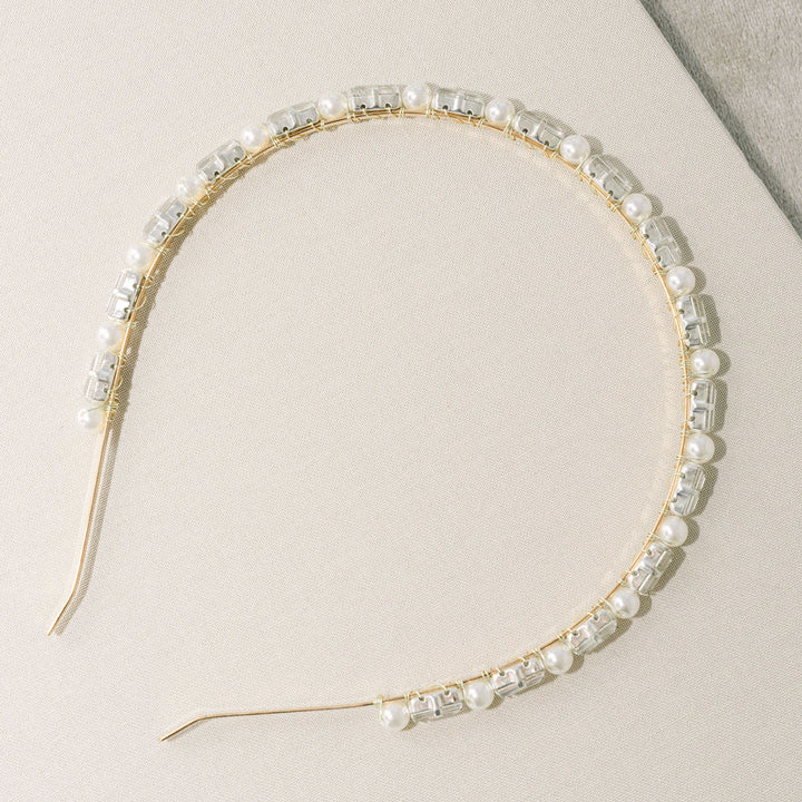 Pearl & Crystal Skinny Headband