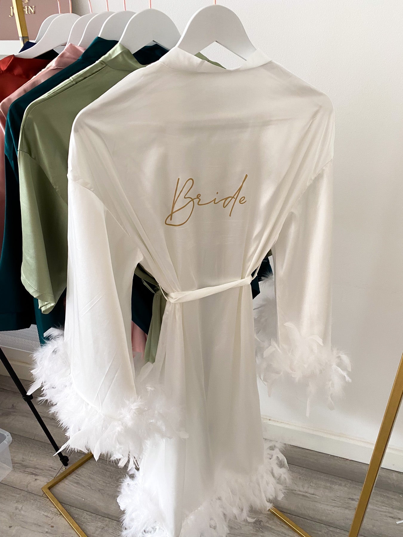 Bride to Be Feathered Robe